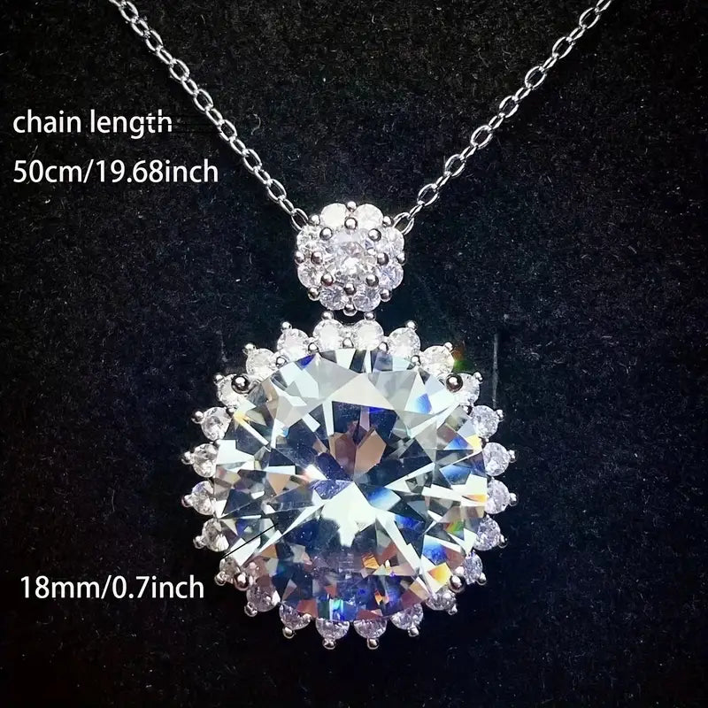 1pc S925 Silver 20 Carat Moissanite Pendant