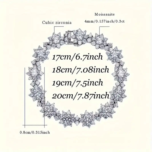 1pc S925 Silver Inlaid 11 Carat Moissanite Cross Pendant Fashion Necklace For Men And Women, Comes With A Boutique Necklace