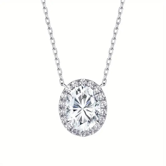 Moissanite S925 Silver 8 Carat Oval Egg